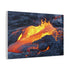 Lava Flowing from Floating Volcano (Edition II) — Canvas Wall Art — Side Profile & Stretched Corner Detail