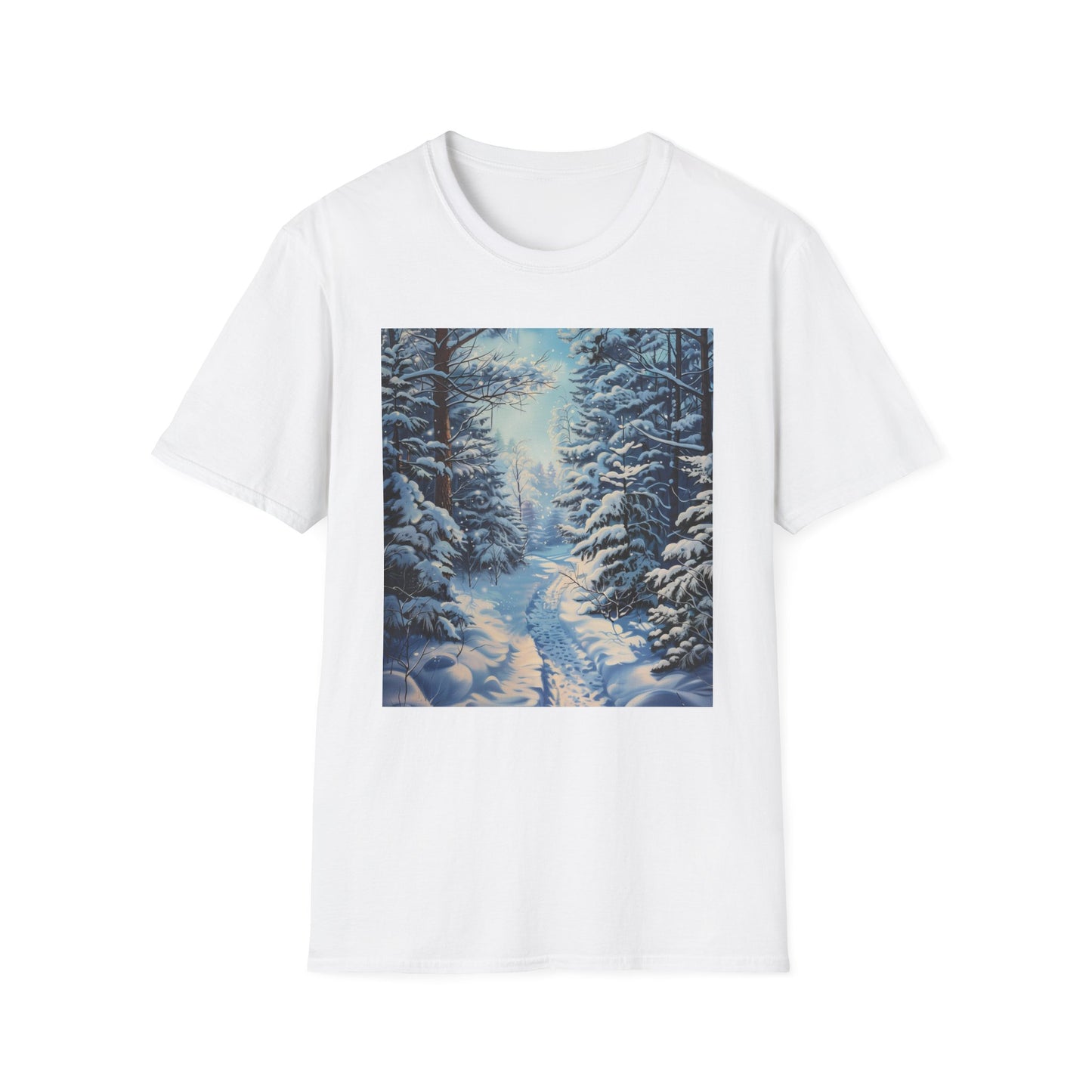 Frozen Dreamscape: Winter Wonderland Painting T-shirt