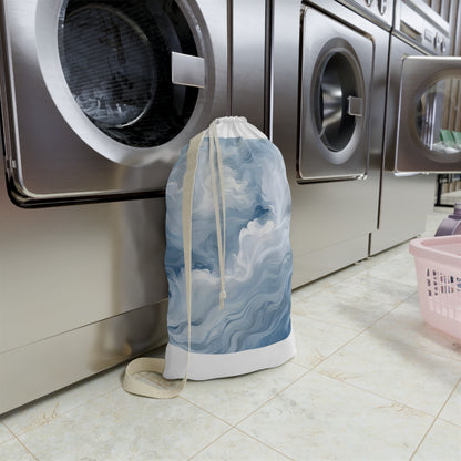 Luxurious soft line wallpaper laundry bag for elegant laundry routine