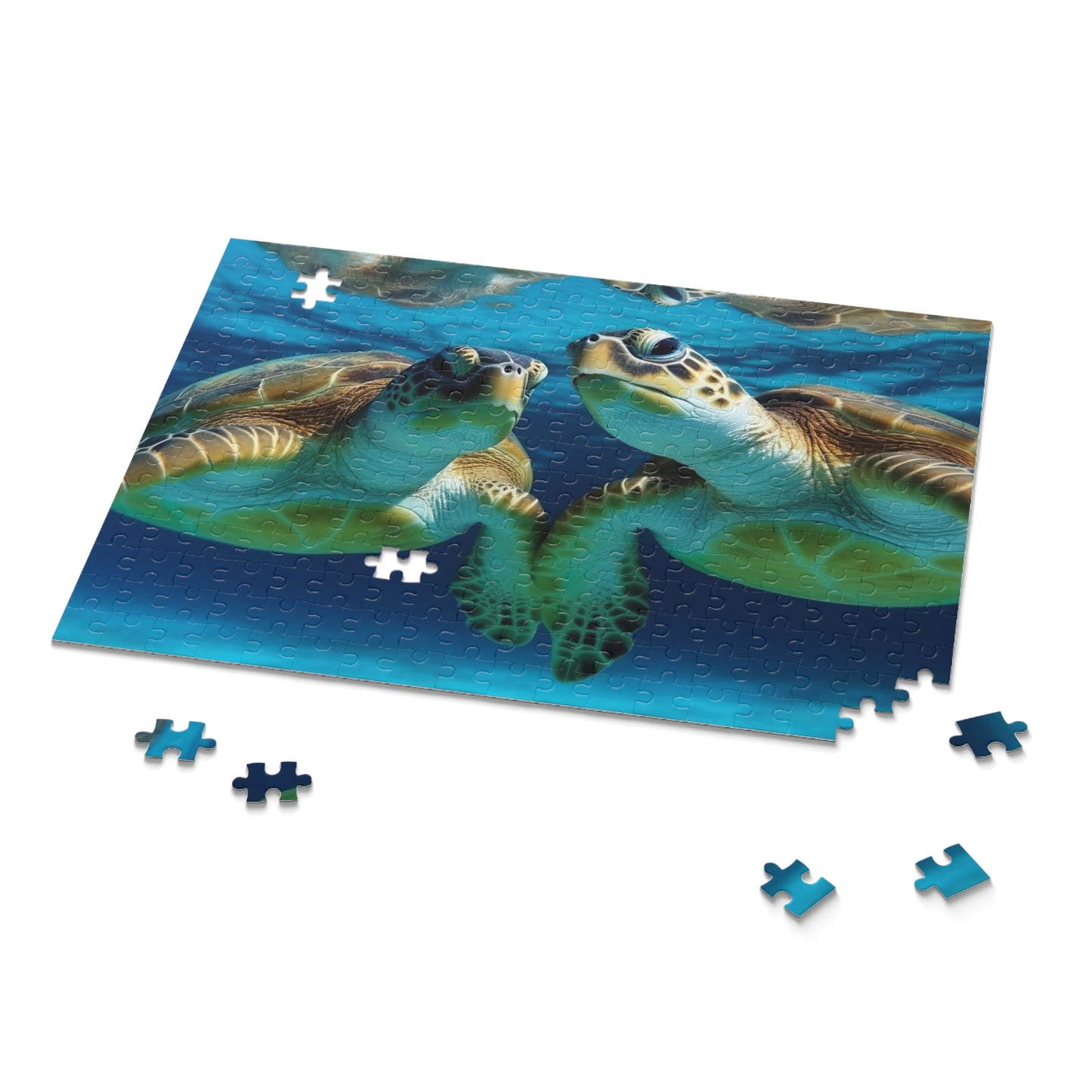 "Colorful Turtle Paradise Jigsaw Puzzle - Perfect for Animal Lovers and Nature Enthusiasts"