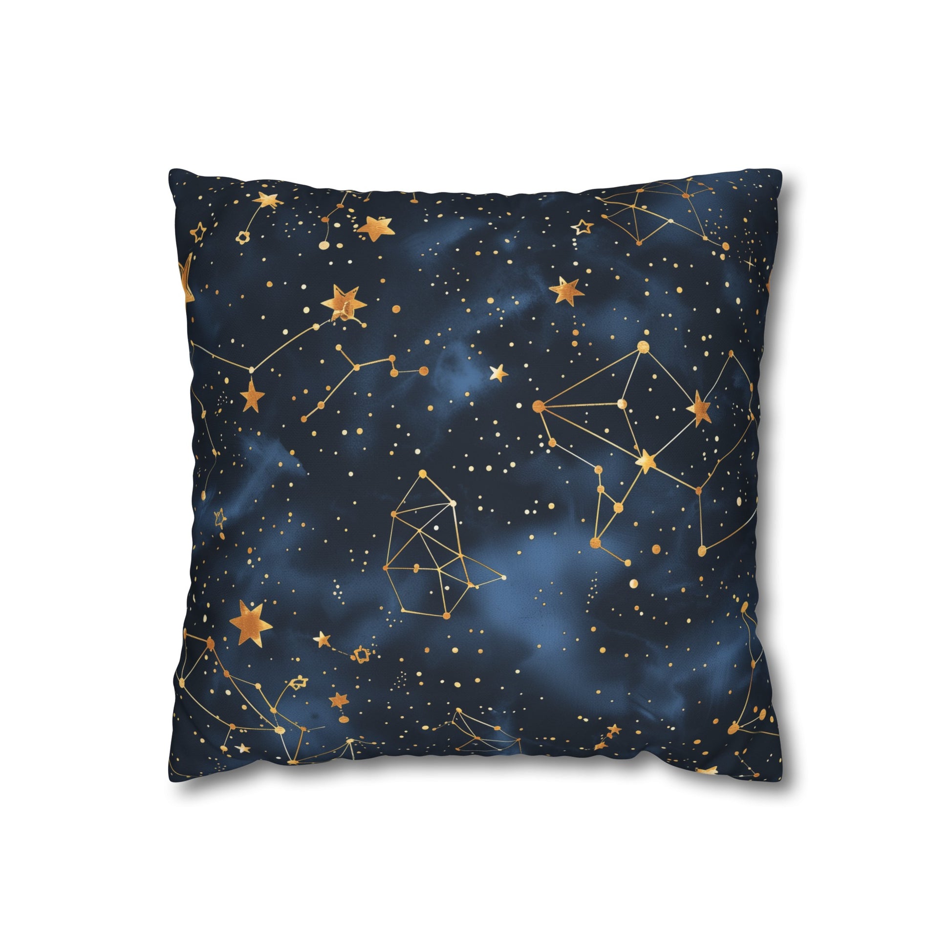 "Transform your bed into a celestial oasis with our Starry Night pillowcase, featuring a seamless pattern of constellations for a dreamy night's sleep"