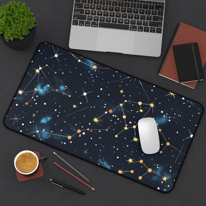 "Starry Night Desk Mat - Constellation Stars seamless pattern for stylish workspace enhancement"