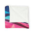 Origami Dragon over a Neon Grid Plush Fleece Throw Blanket