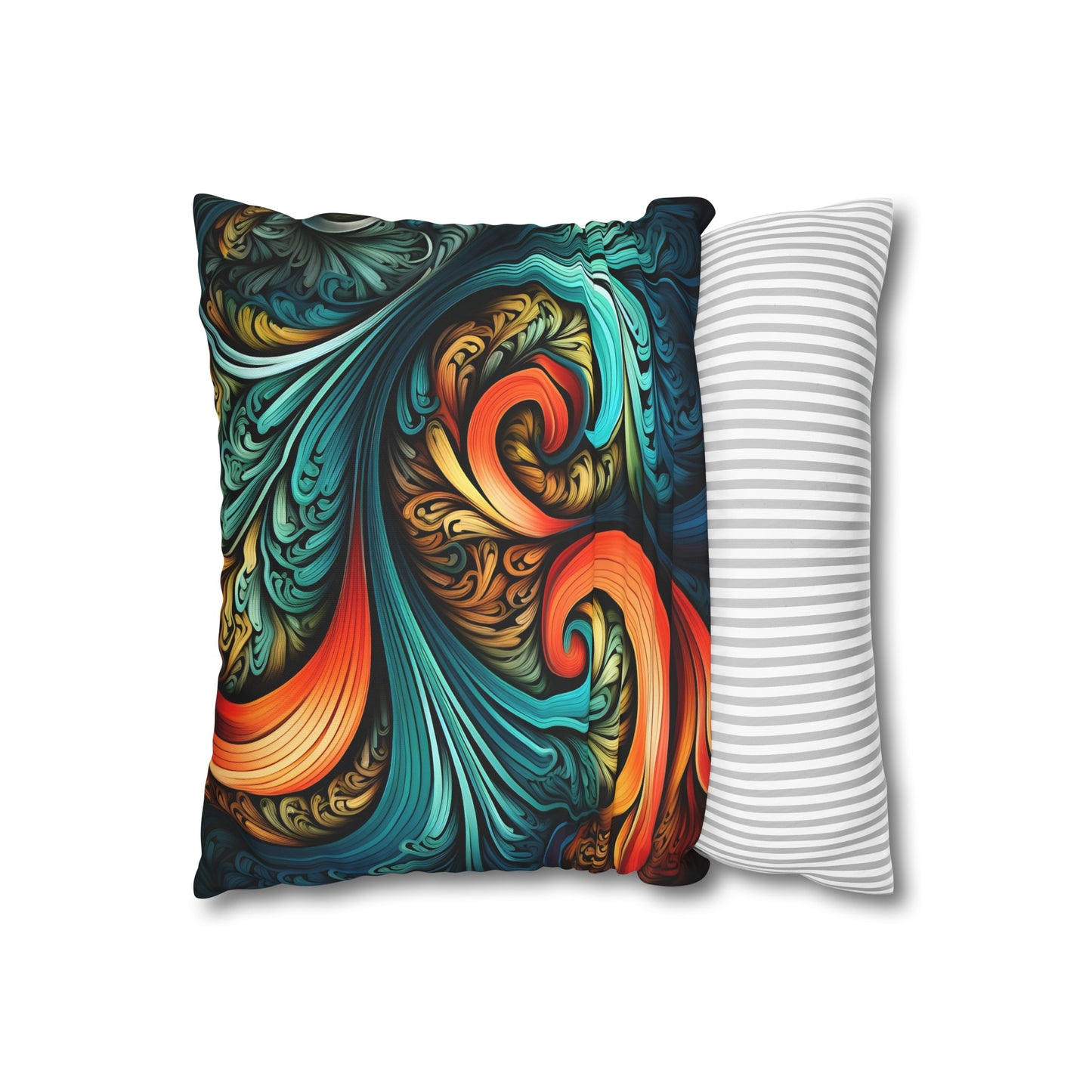 "Fractal Fusion Pillowcase - High-quality, stylish design adds modern art to your bedroom. Perfect for all seasons. Great gift option!"