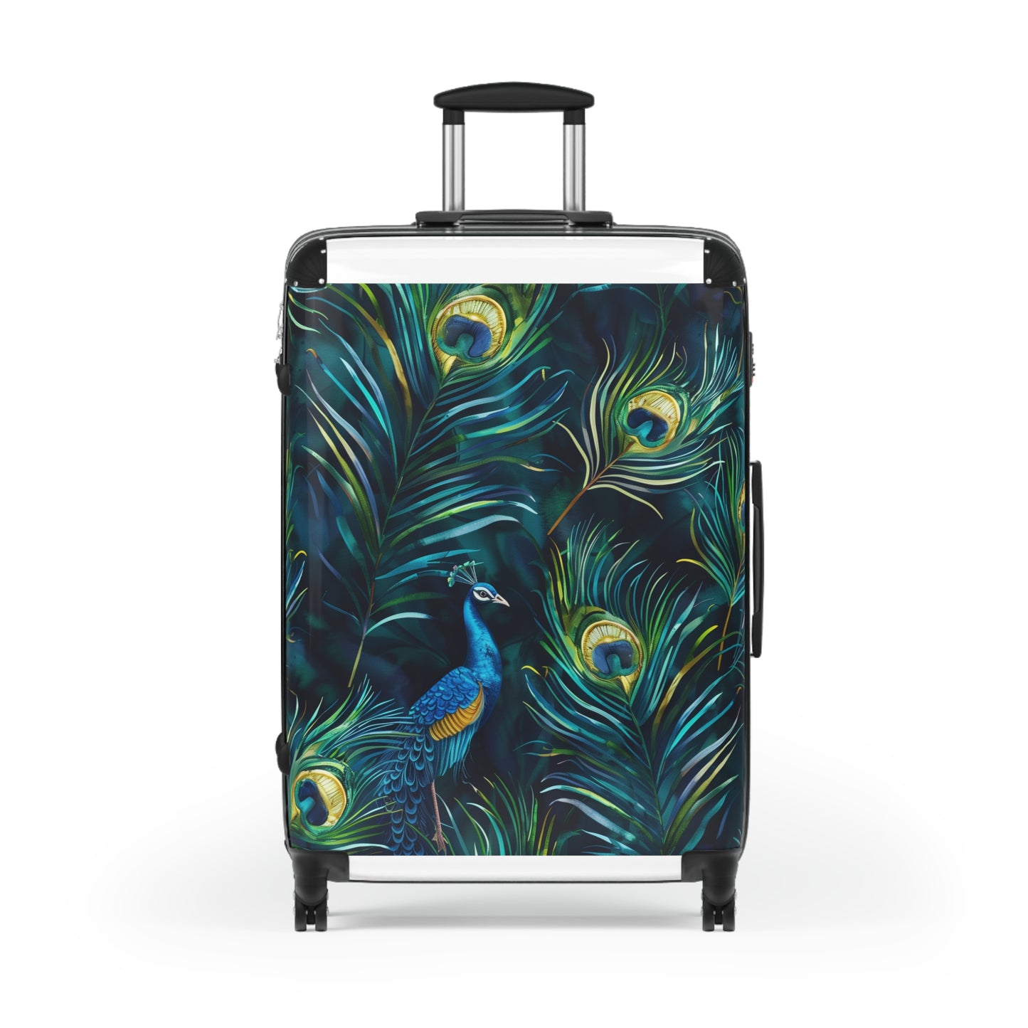 Vibrant Blue Peacock Feathers Suitcase | Bags | Accessories, Bags, Travel, Travel Accessories | Prints with Passion