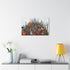 City Skyline Made of Musical Instruments Stretched Canvas Wall Art