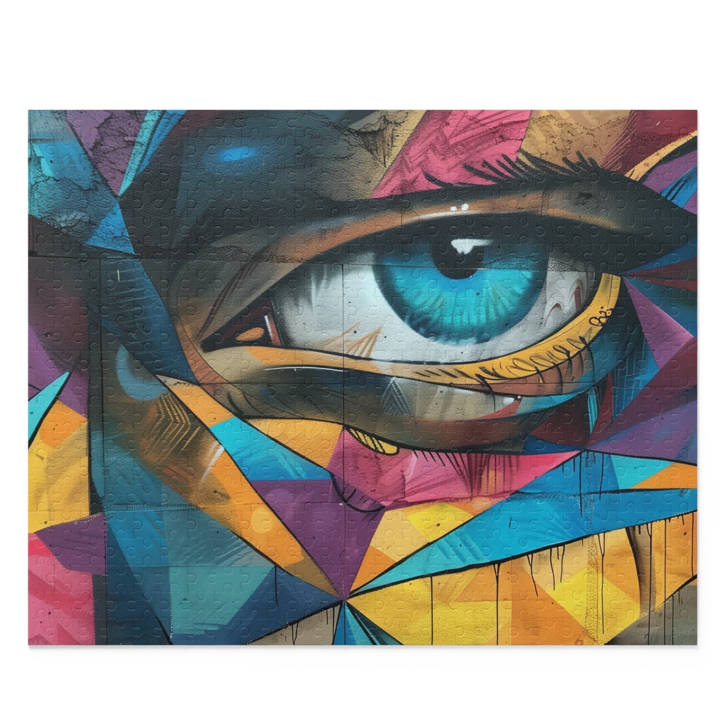 "Urban Graffiti Jigsaw Puzzle - Vibrant street art with bold colors, perfect for art lovers and puzzle enthusiasts"