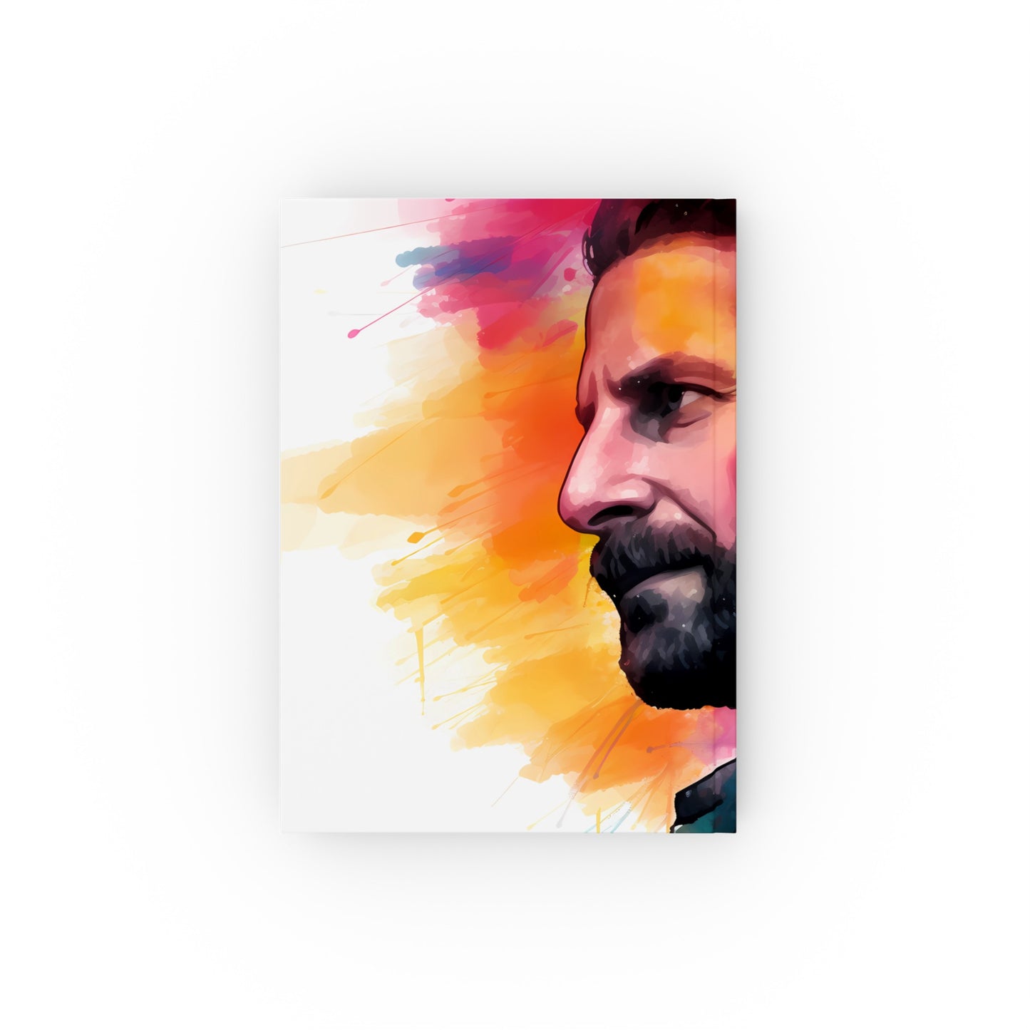 "Cooper's Glow Neon Fan Journal: Vibrant Bradley Cooper-inspired watercolor cover, perfect for movie buffs and fans! High-quality and versatile, makes a great gift."