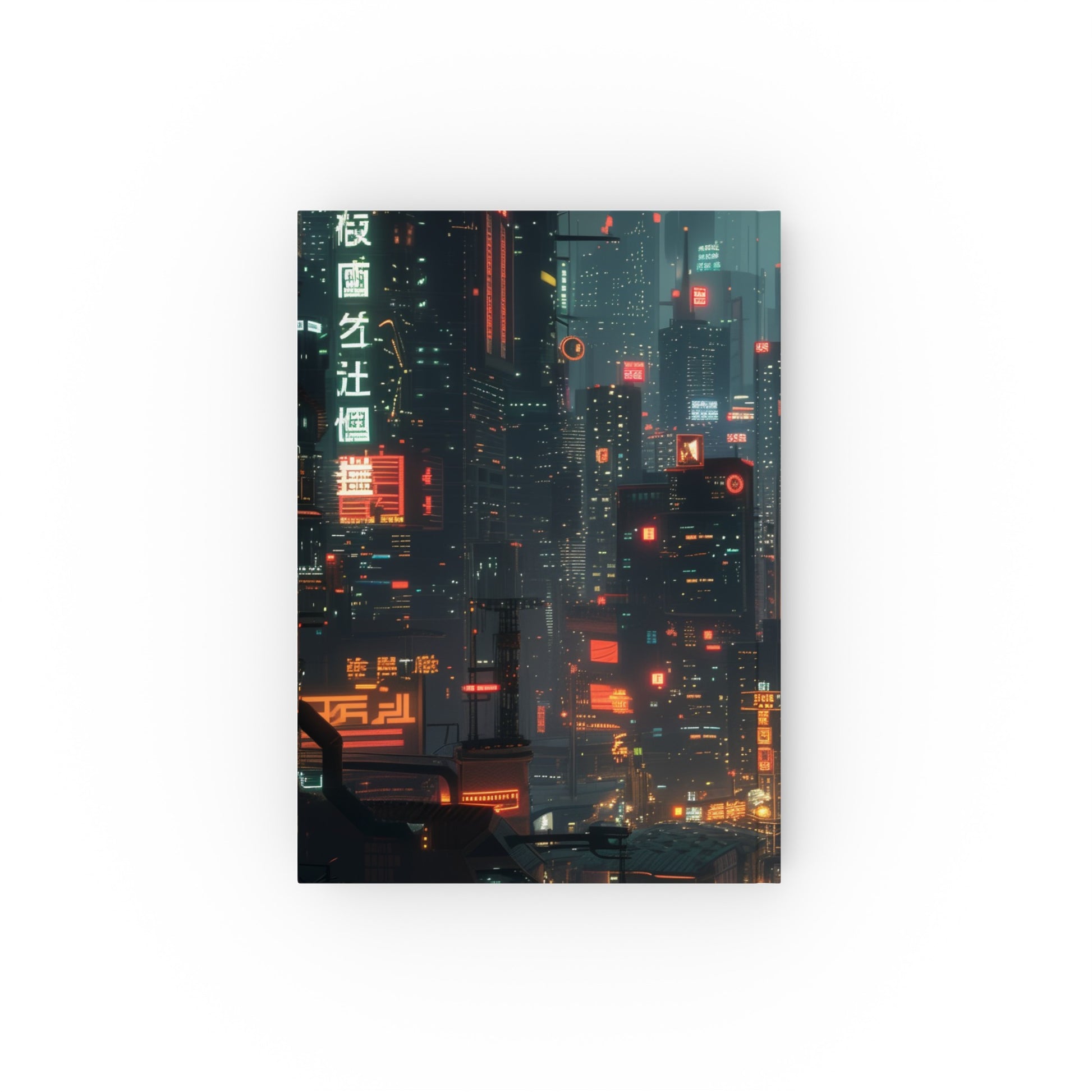 "Data Streams: Cyberpunk Journal - Neon-lit future design for digital dreams and adventures. High-quality, versatile, and stylish. Great gift idea!"