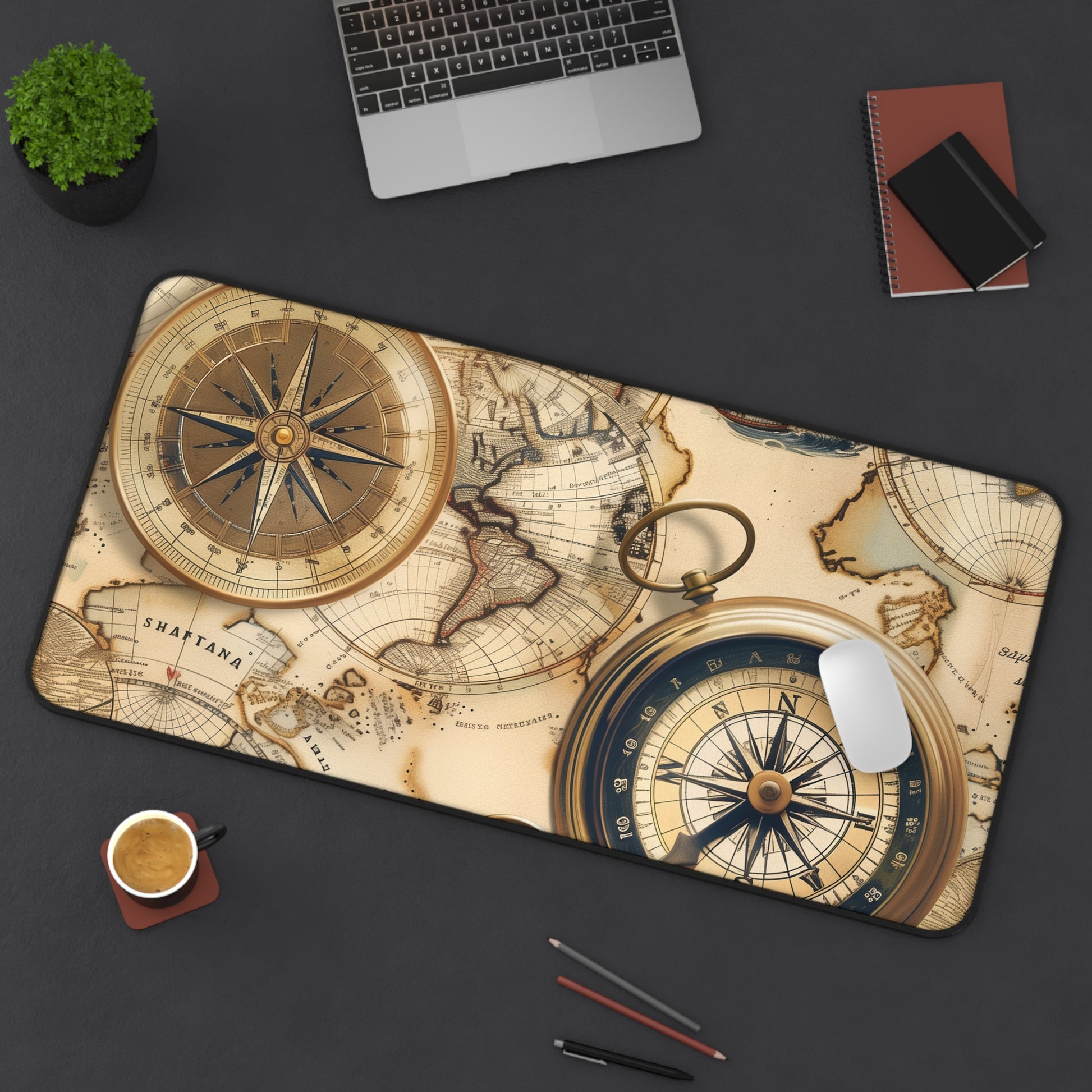 Vintage Maps Desk Mat | Desk Mat | Accessories, Back-to-School, Desk, Fall Bestsellers, Home & Living, Mouse pad, Mouse Pads, Mousepad, Seasonal Picks, Stationery, TikTok | Prints with Passion