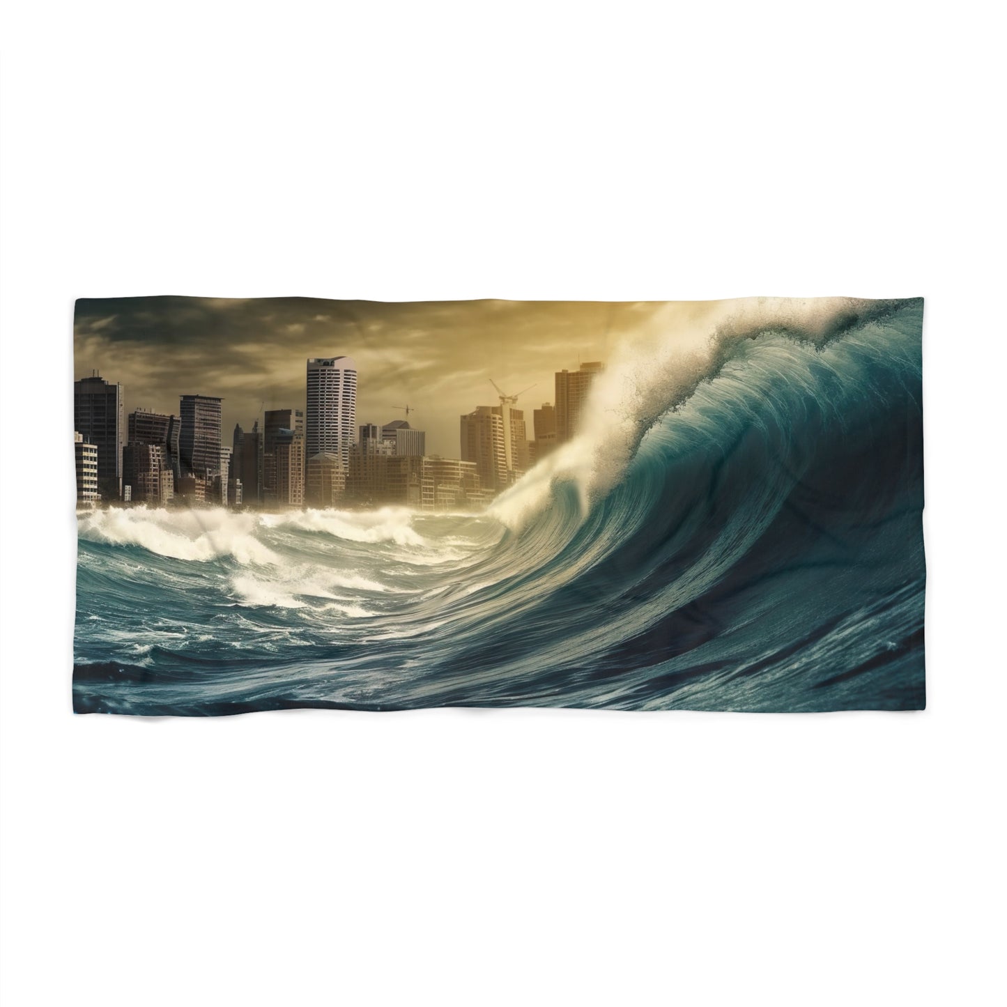 Tsunami Wave Beach Towel