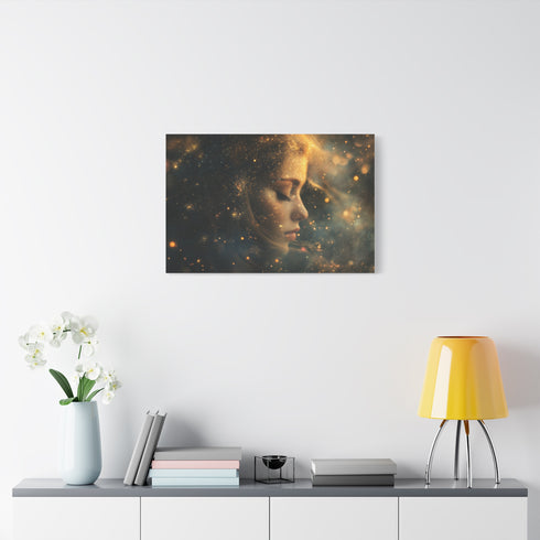 Celestial Goddess Surrounded by Stars — Canvas Wall Art — Product Detail View 7