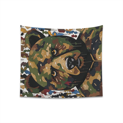 Bape x Murakami Camo Tapestry: Vibrant Streetwear Art for Walls