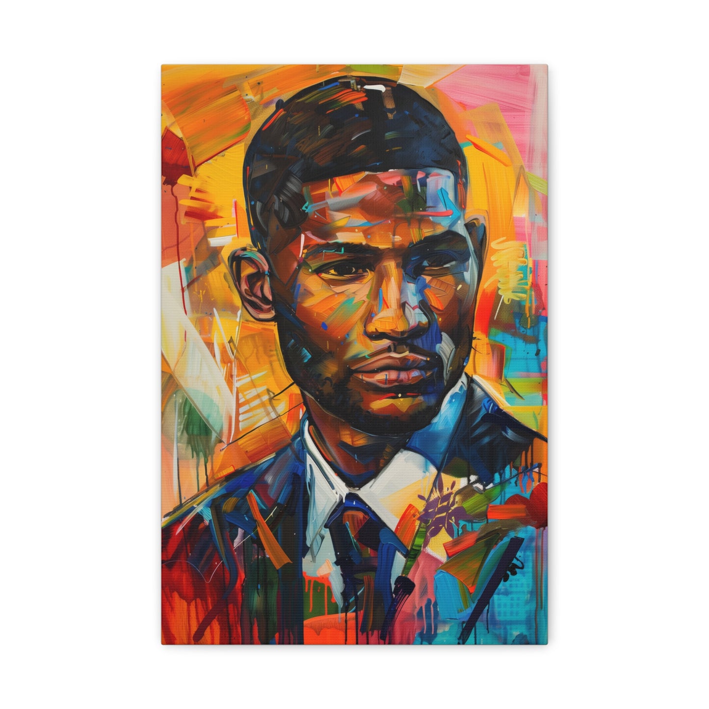 Usher Art: Pop Superstar Rhythms in Color Canvas Print For Sale