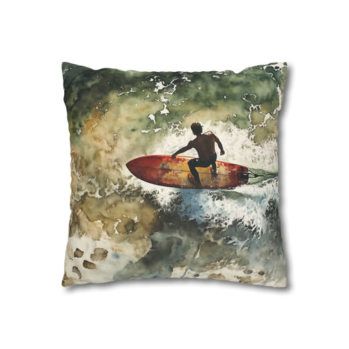 Aerial Surfers Double-Sided Square Cushion Cover