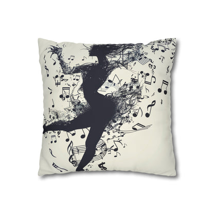 "Graceful Dancing Notes Pillowcase - High-Quality, Comfortable, Perfect for All Seasons. Makes a Great Gift! Shop Now."