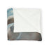 Painted Clouds Forming Human Hands — Plush Fleece Throw Blanket — Product Detail View 11