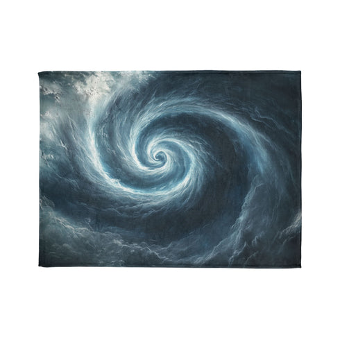 Storm Shaped Like a Spiral Eye Plush Fleece Throw Blanket
