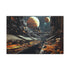 Floating Market in Space — Canvas Wall Art — Living Room Wall Lifestyle View