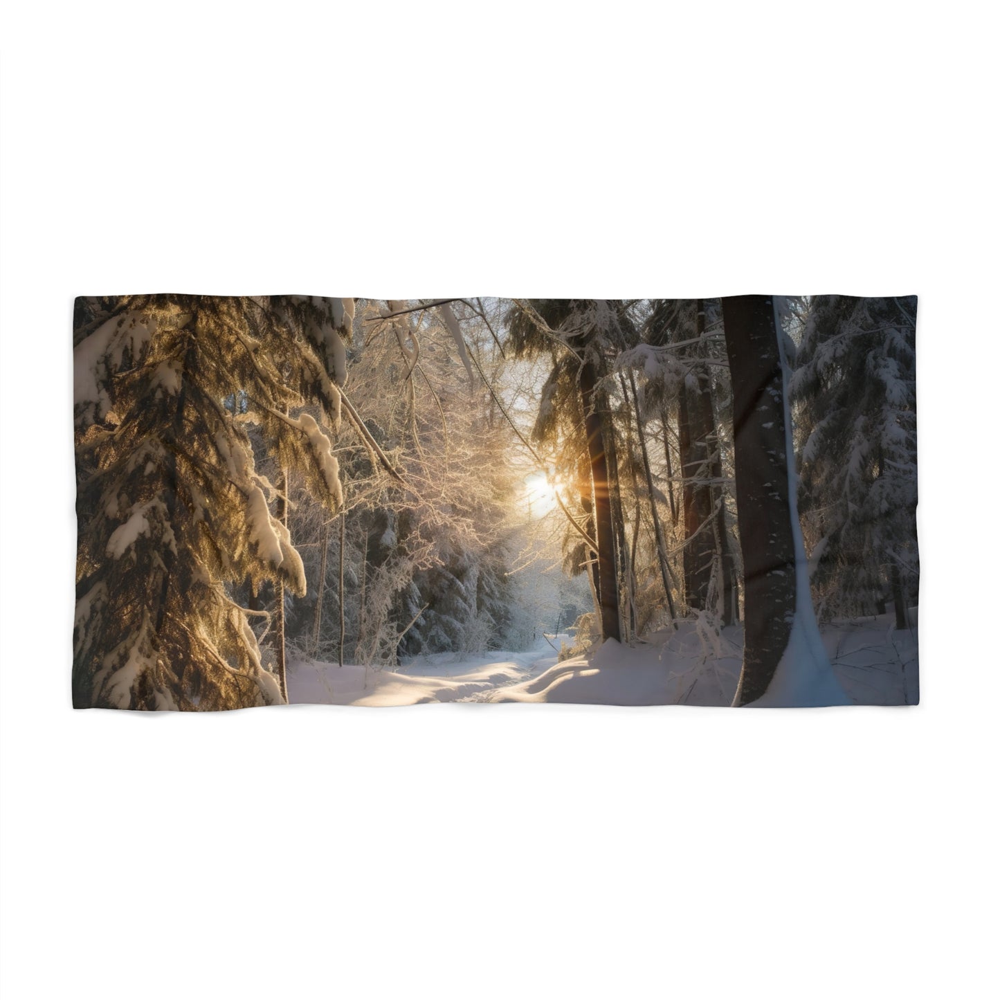 Winter Forest Beach Towel