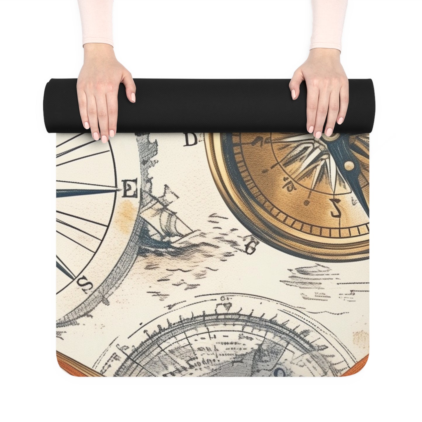 Vintage Maps Yoga Mat: Wanderlust-inspired