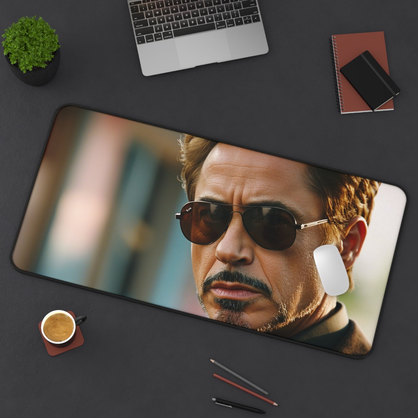 RDJ Sunglasses Desk Mat | Desk Mat | Accessories, Back-to-School, Desk, Fall Bestsellers, Home & Living, Mouse pad, Mouse Pads, Mousepad, Seasonal Picks, Stationery, TikTok | Prints with Passion