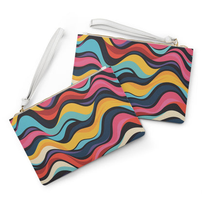 Retro Waves Clutch Bag