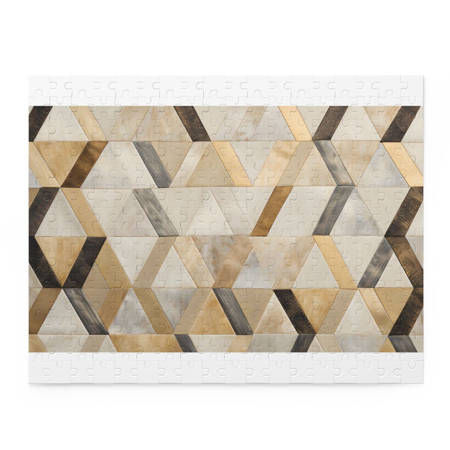 "Stunning Pearl Kilim Cream and Gold Jigsaw Puzzle for Luxurious and Intricate Fun"