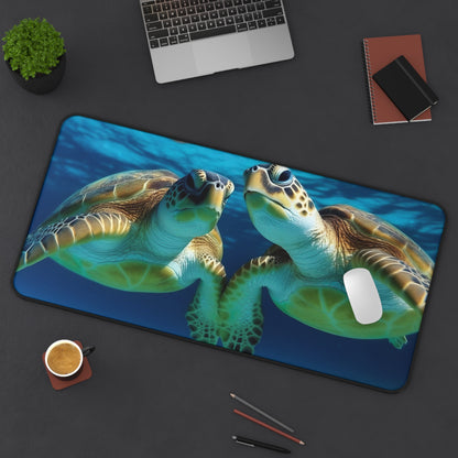 Turtle Paradise Desk Mat | Desk Mat | Accessories, Back-to-School, Desk, Fall Bestsellers, Home & Living, Mouse pad, Mouse Pads, Mousepad, Seasonal Picks, Stationery, TikTok | Prints with Passion