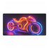 Retro Motorcycle with Neon Trail Gaming XXL Extended Desk Mat