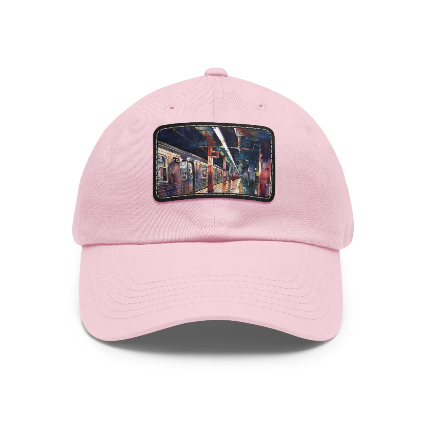 New York City Subway Sunset: Watercolor Baseball Cap