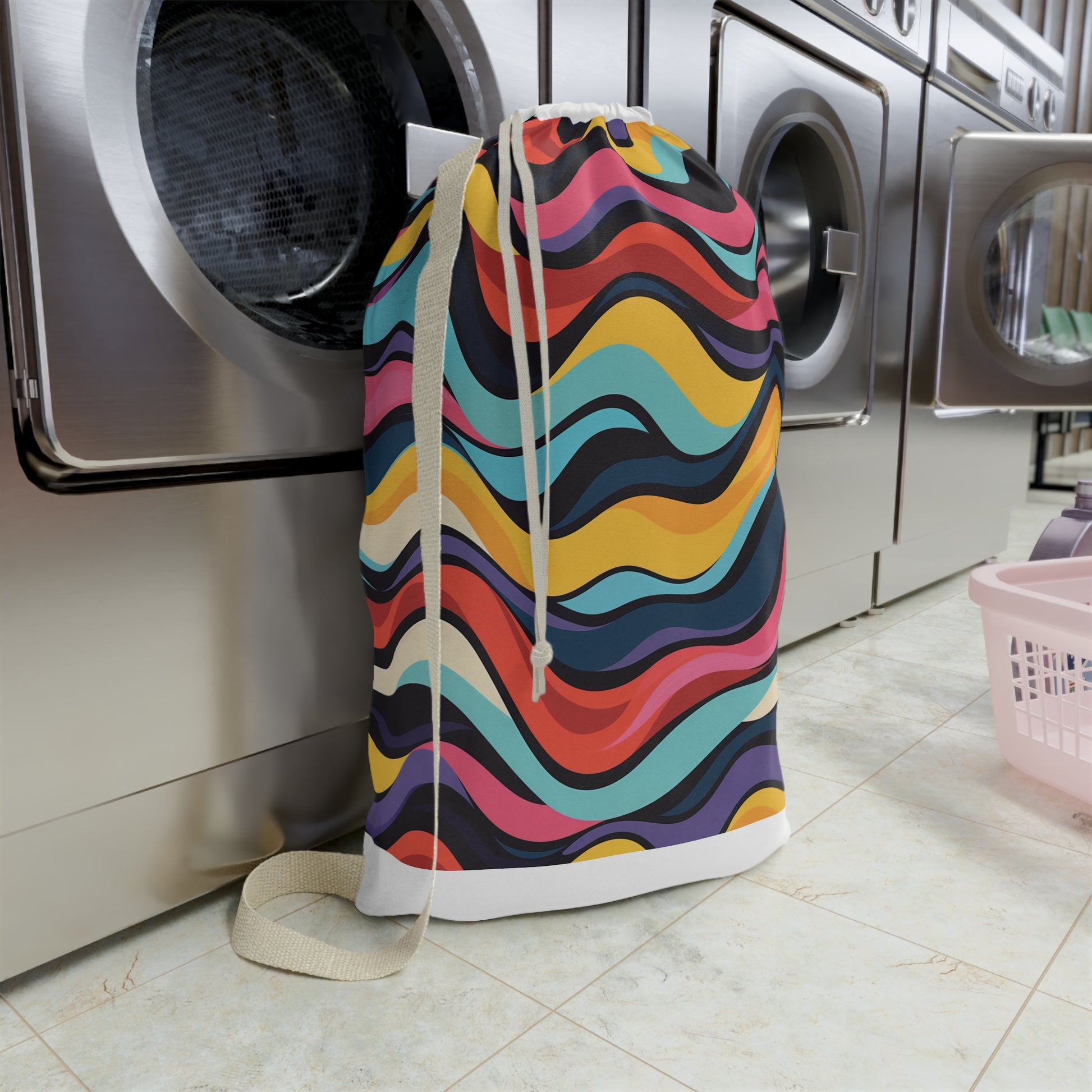 Retro Waves Laundry Bag | Home Decor | Accessories, All Over Print, AOP, Bags, Laundry, Sublimation | Prints with Passion