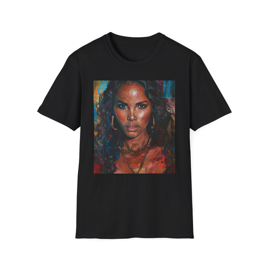 Piano Poetry: The Melodious Soul of Alicia Keys' Portrait | T-Shirt | Alicia, artist, colorful, creative, Keys, musician, painting, portrait, singer, songwriter, soulful, vibrant | Prints with Passion