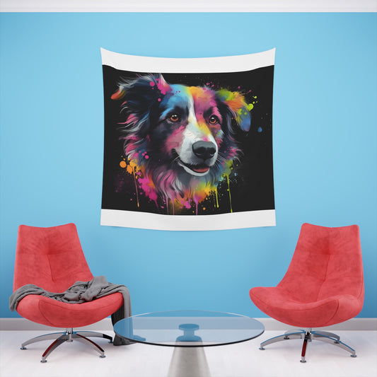 Collie Majesty: A Tapestry of Elegance | Wall Tapestry | All Over Print, AOP, Decor, Halloween, Home & Living, Home Decor, Indoor, Spring Essentials, Sublimation, Tapestry | Prints with Passion