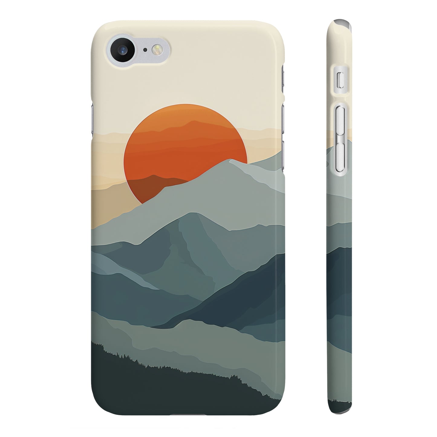 Serene Summit: Minimalist Sunrise Phone Case