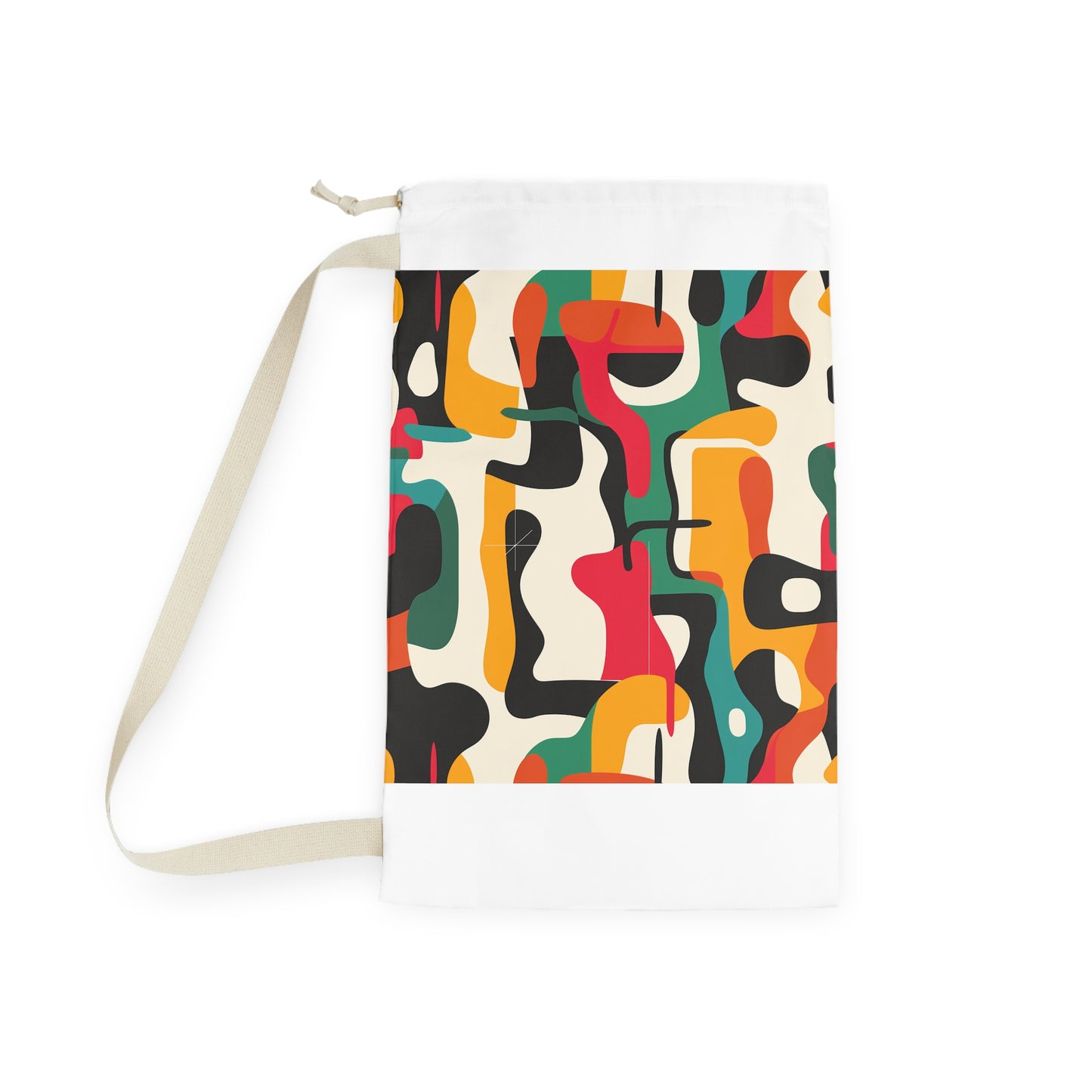 "Colorful Abstract Bright Laundry Bag - Modern seamless pattern design for stylish laundry room decor"