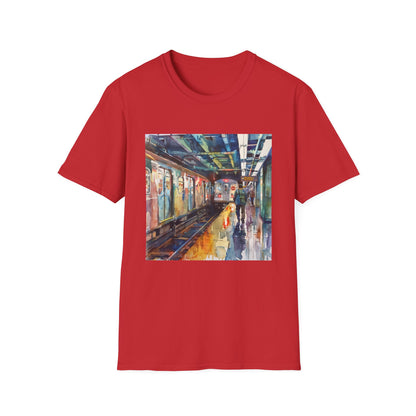 Urban Odyssey in Watercolor: The New York Subway T-shirt