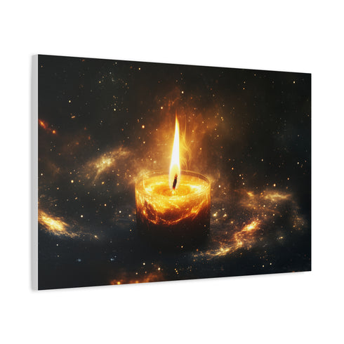 Burning Candle Made of Galaxies — Canvas Wall Art — Product Detail View 6