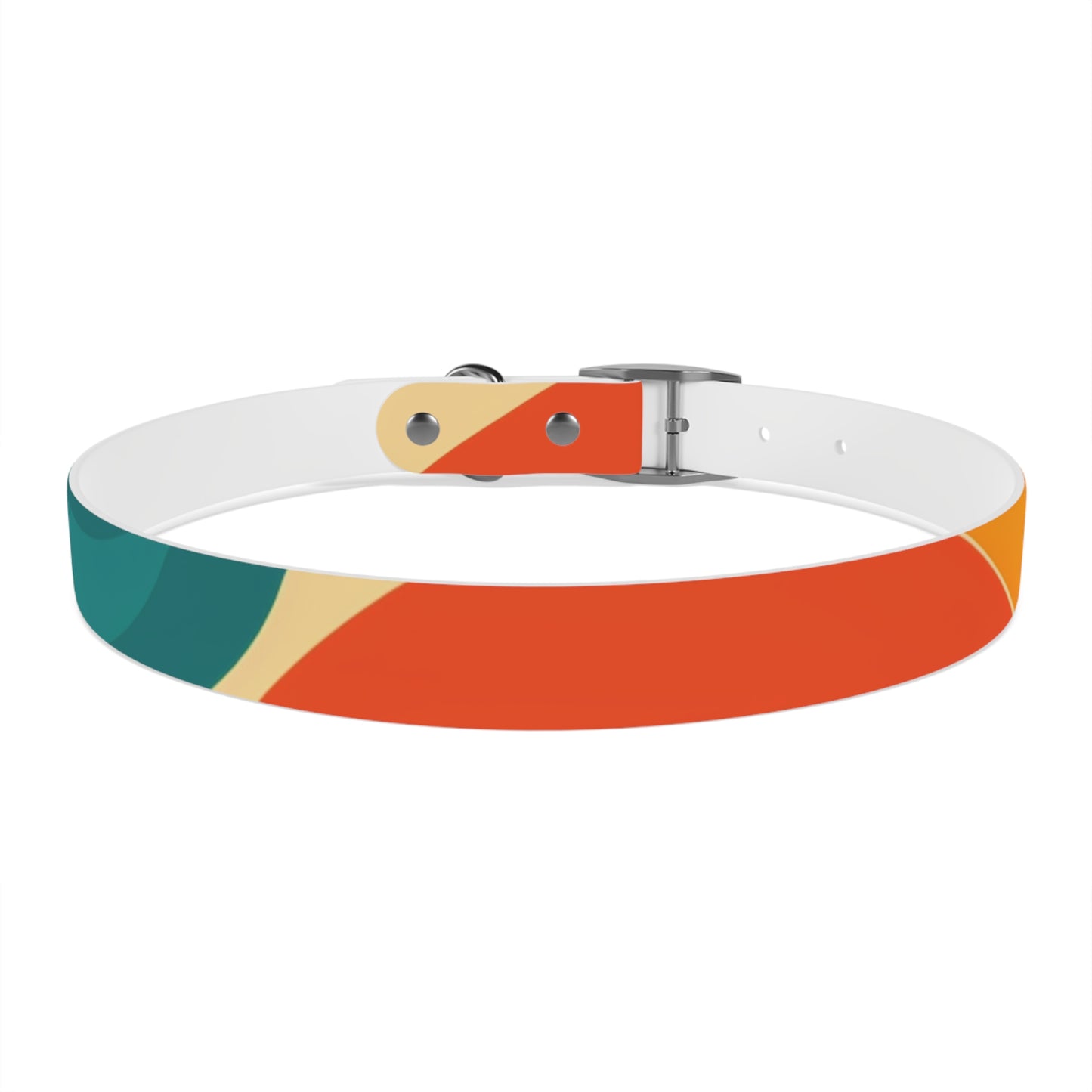 Retro Waves Dog Collar: Colorful & Vibrant Design