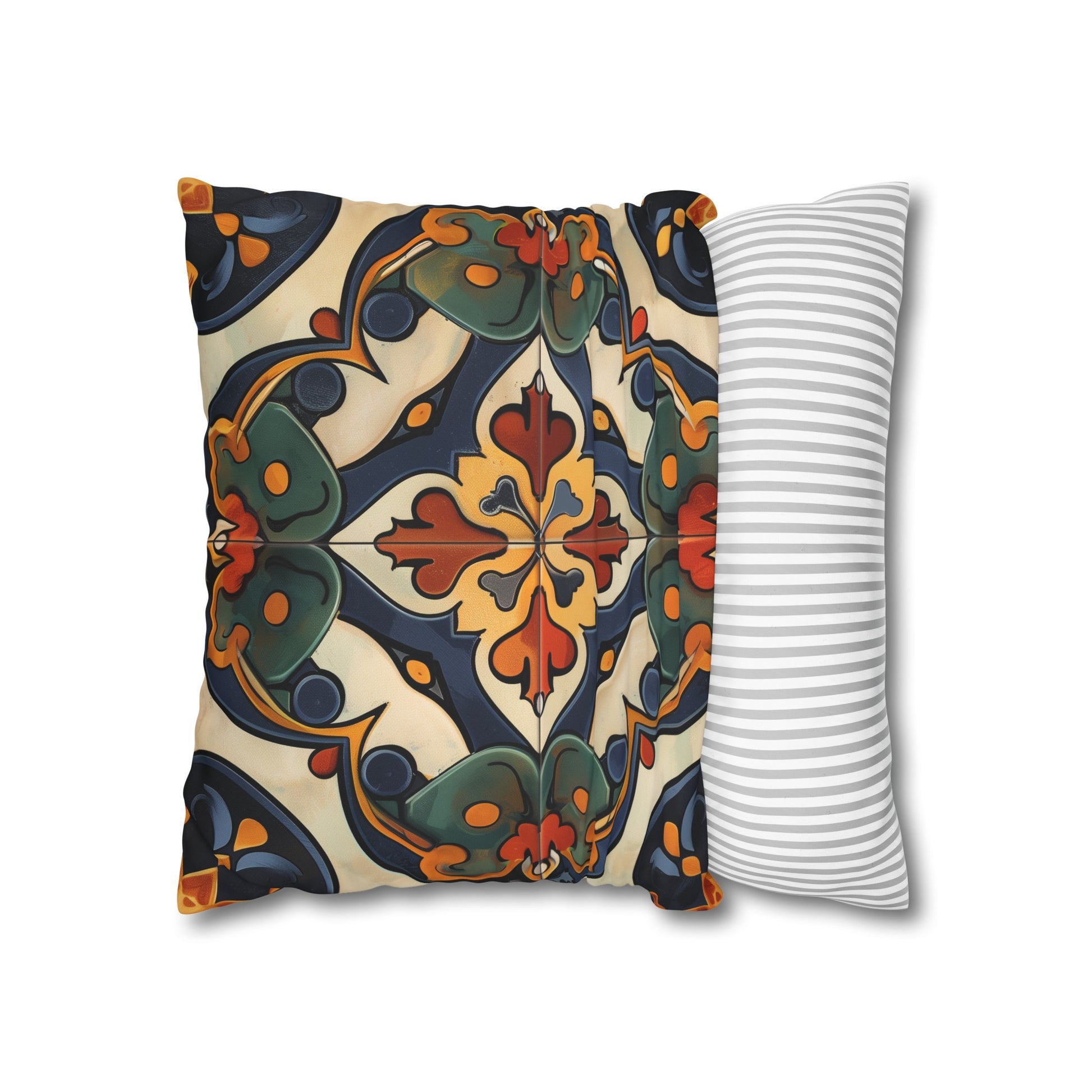 Luxurious Artisan Tiles Pillowcase with Seamless Pattern - High-Quality Fabric for Sweet Dreams