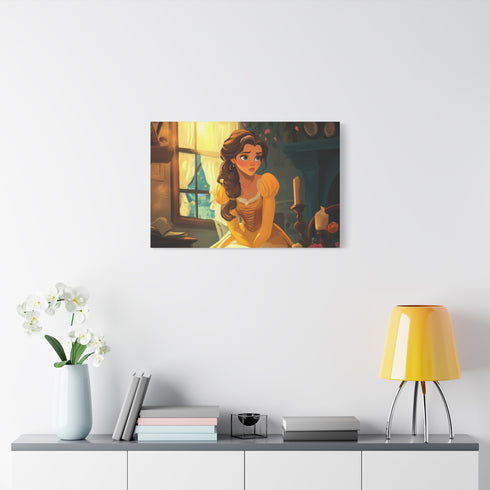 Belle & Enchanted Rose Fairytale — Canvas Wall Art — Product Detail View 7