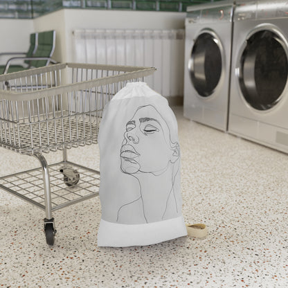 "Minimalist face laundry bag in chic design for modern homes"