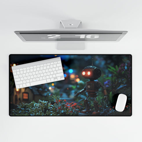 Robot Tending Starlight Garden — XL & XXL Desk Mat — Product Detail View 5