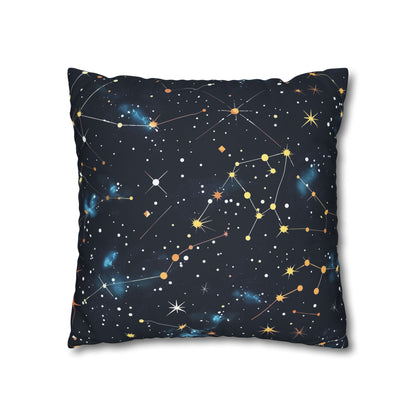 "Starry Night Pillow Case - Dive into celestial bliss with our Constellation Stars pattern for peaceful sleep"