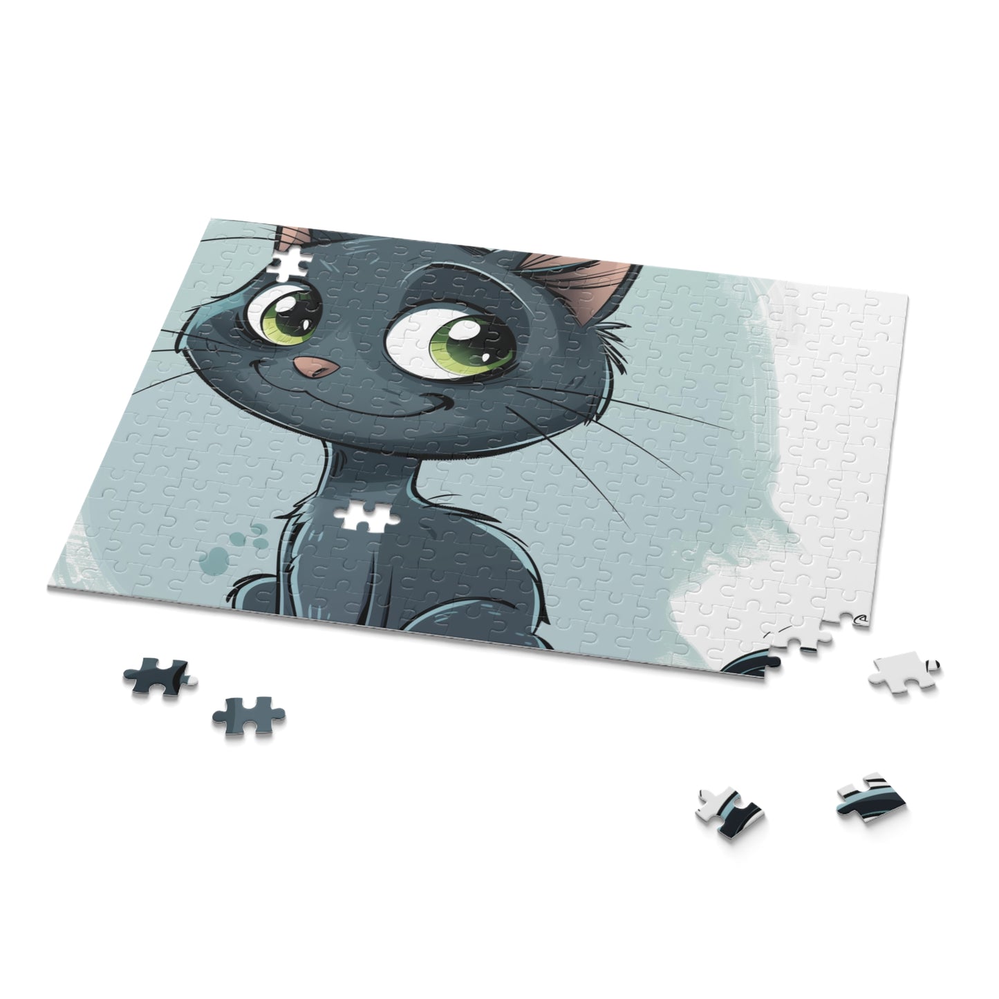 Whimsical Cat Puzzle - Delightful cartoon cat design that is fun and challenging for all ages.