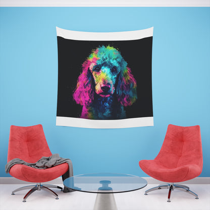 Curl Power: A Poodle Tapestry | Wall Tapestry | All Over Print, AOP, Decor, Halloween, Home & Living, Home Decor, Indoor, Spring Essentials, Sublimation, Tapestry | Prints with Passion