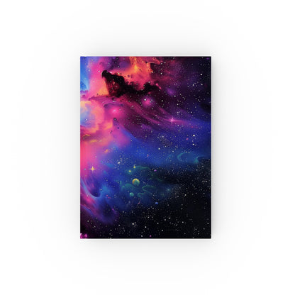 Interstellar Neon Galaxy Journal - Cosmic Adventure Notebook for Sketching and Recording - Vibrant Colors and Swirling Nebulae - Perfect Gift Option