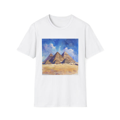 ## Ancient Wonders in Watercolor: The Egyptian Pyramids T-shirt