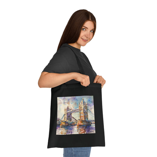 Tower Bridge Watercolor Souvenir Tote | Tote Bag | Accessories, Bags, Cotton, DTG, Totes | Prints with Passion