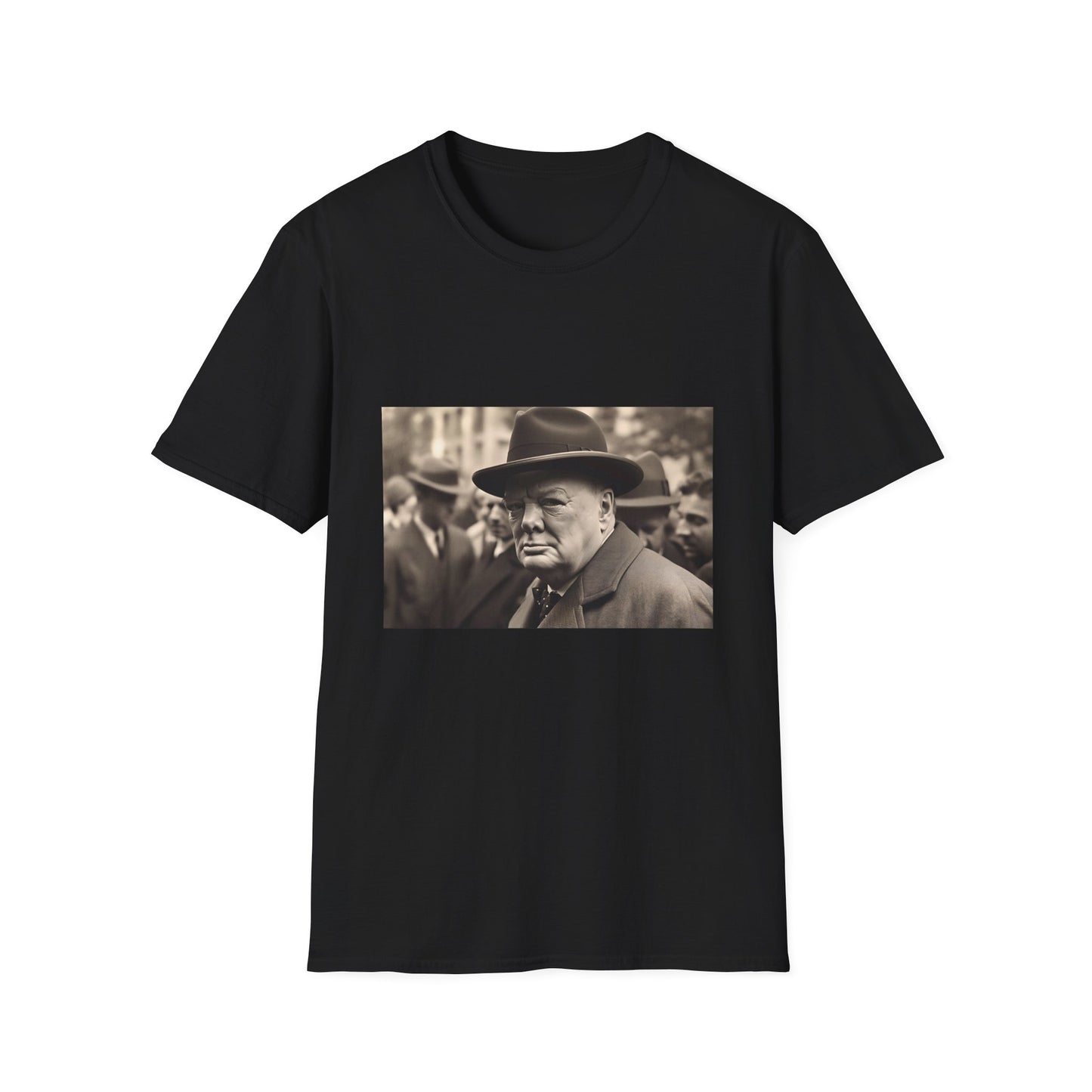 Churchill: Defiance in the Face of Darkness | T-Shirt | British History T-Shirt, Churchill War Leader T-Shirt, Inspirational Leader T-Shirt, Prime Minister T-Shirt, Stirring, Wartime Britain T-Shirt, We Shall Fight on the Beaches T-Shirt, Winston Churchill T-Shirt, WW2 London T-Shirt | Prints with Passion